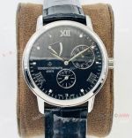 Swiss Grade Copy Vacheron Constantin Patrimony TWS Cal.1420 watch Black Power reserve Dial